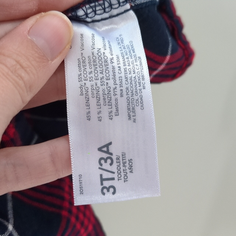 OshKosh B'gosh Toddler Girls Plaid Long Sleeve Dress Size 3T - Picture 5 of 5